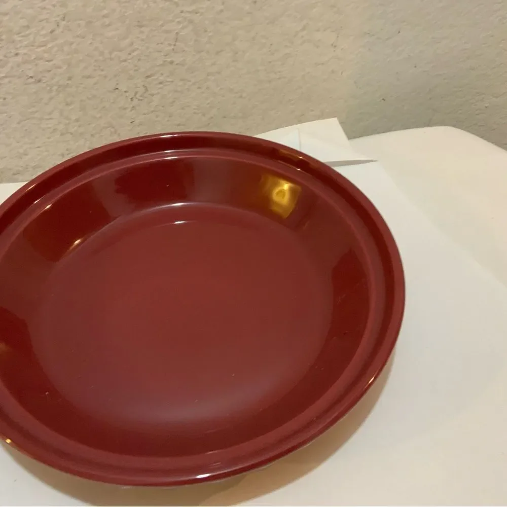 Longaberger Pottery red 10” Pie Plate